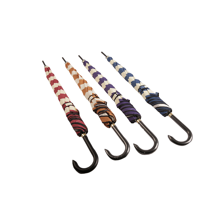 Striped Beach Sun Oxford Straight deštník-0E6B0007