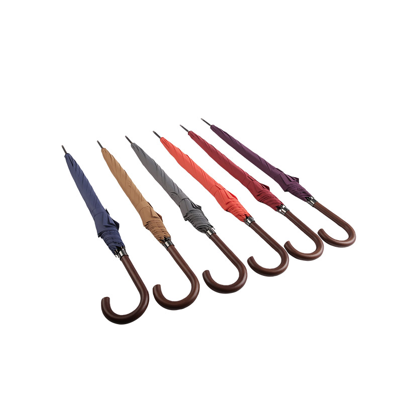 Tmavě fialový Pillar Pongee Straight deštník-0E6B0146