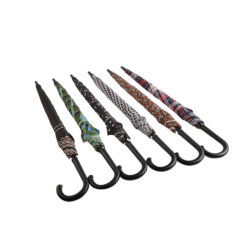 Tříbarevný deštník Stripes Intermixled Pongee Straight-0E6B0378