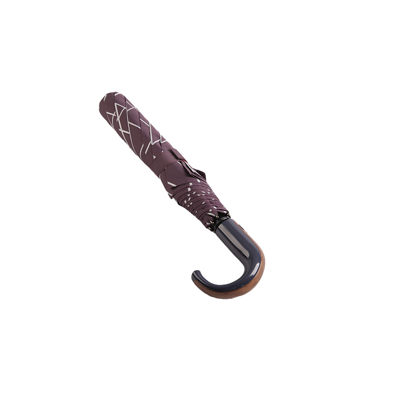 Geometrické vzory Pongee Dvousložkový deštník-0E6B0412