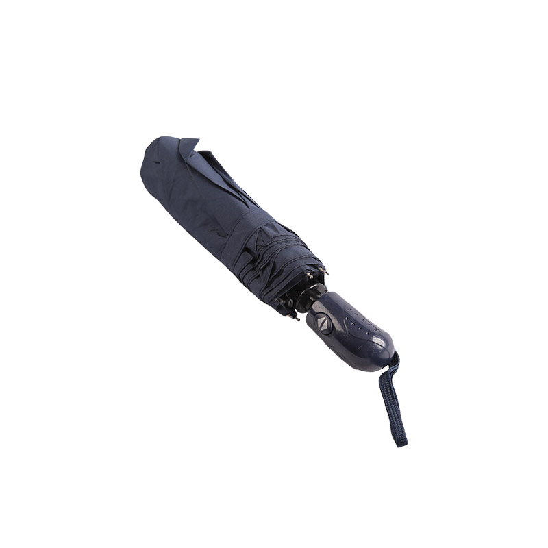 Tmavý deštník odolný proti dešti Pongee Třísložkový deštník-0E6B0491