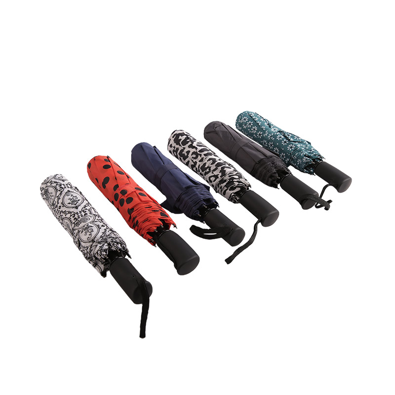 Zelený Fresh Floral Pongee Třísložkový deštník-0E6B0512