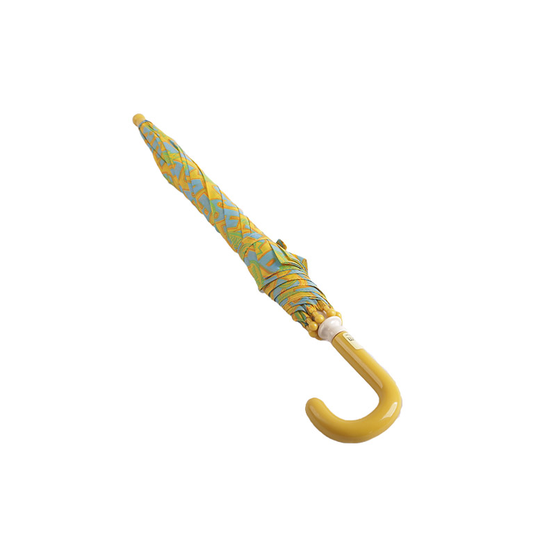 Žlutá abeceda Color Block Pongee Dětský deštník-0E6B0570