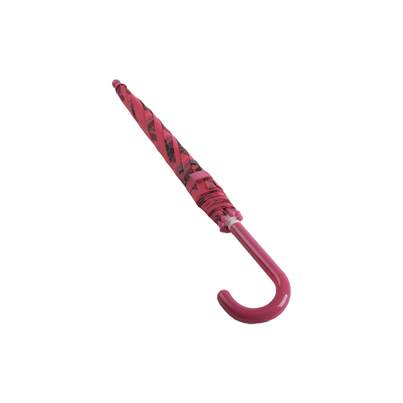 Pruhovaný růžový dětský deštník Kitten-0E6B0625