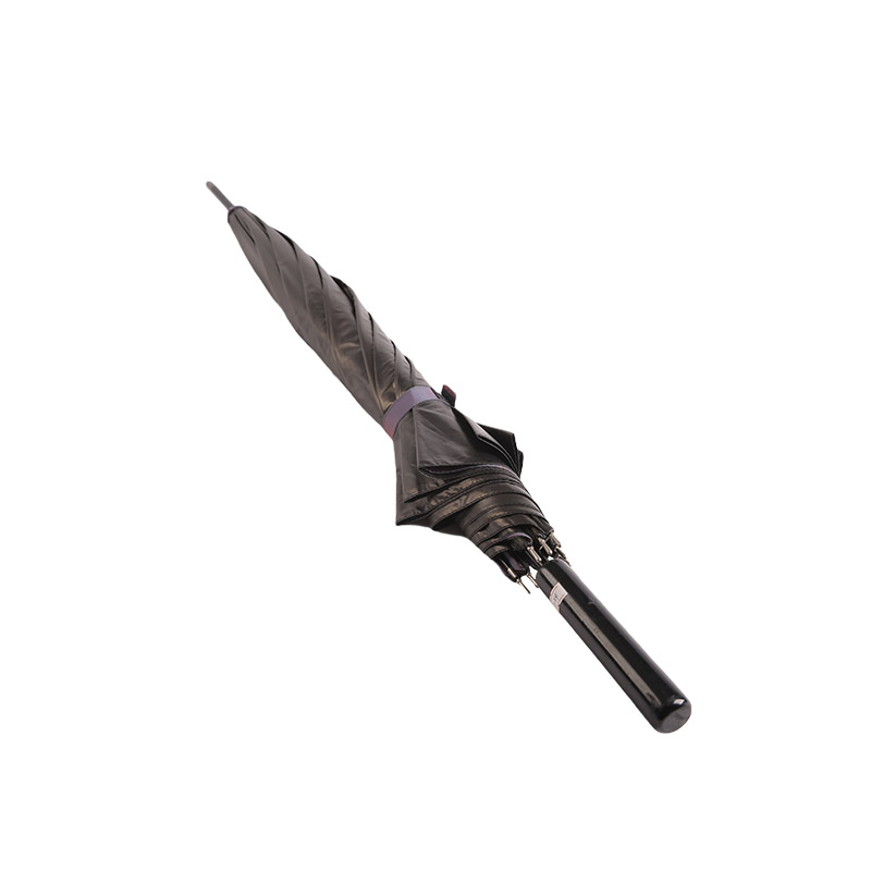 Černé pongee typu Xibe s černým potahem+polyesterový rovný deštník-0E6B0698