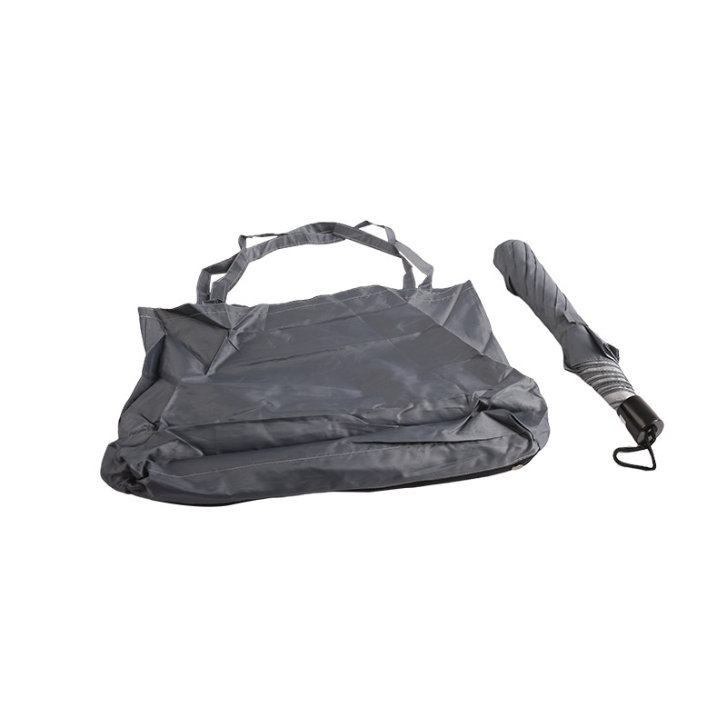 Jednoduchý čistý stříbrný kovový dvousložkový deštník-0E6B0782